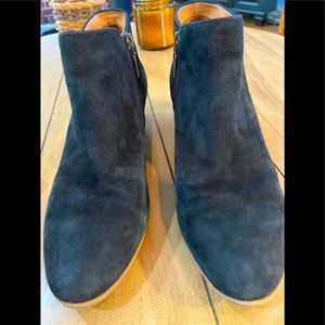 Clarks Black Suede Ankle Boots size 10